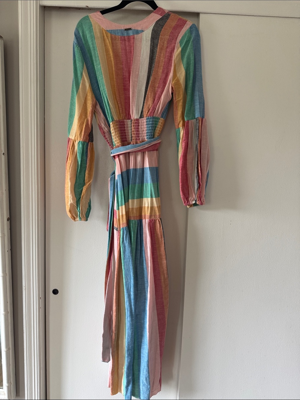 Billabong Pastel Multicolor Striped Wrap Maxi Dress - Picture 3 of 4